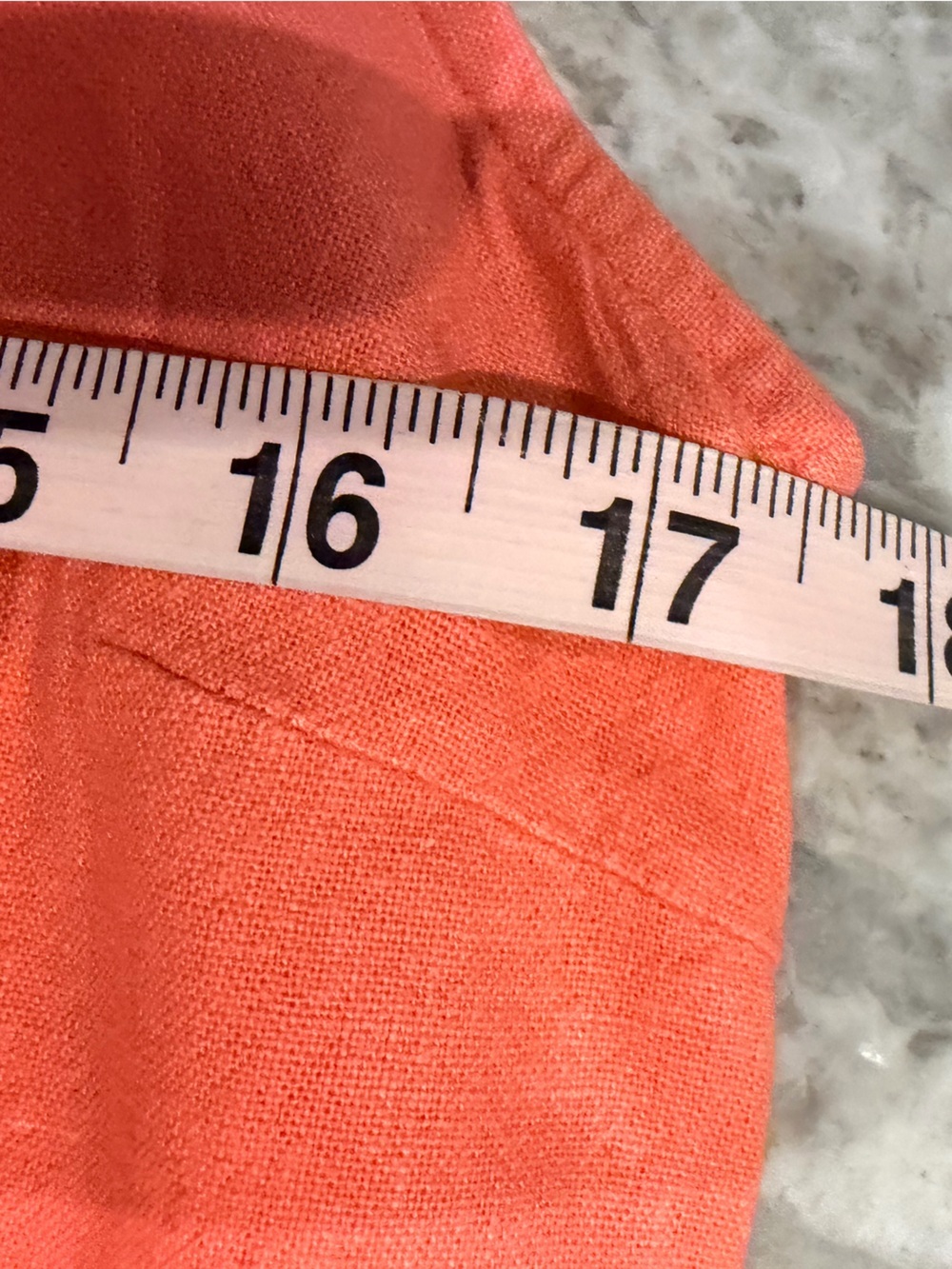 Casual Corner Annex Petite Medium Coral Linen Blend Shift Dress Sleeveless PM 10 - Picture 6 of 8